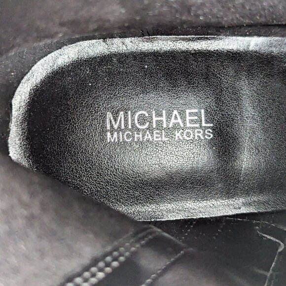 Michael Kors Women Tatum Vegan Black Leather MK Logo Combat Boots size 11 - Picture 12 of 12